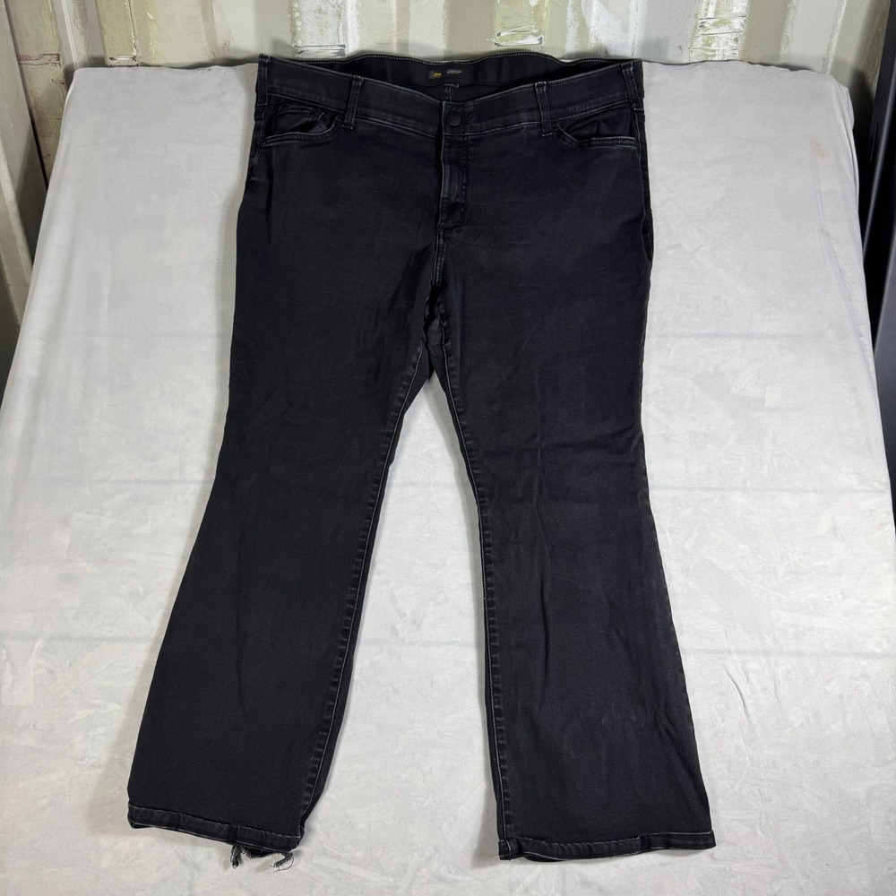 Lee Flex Motion Womens Bootcut Jeans Black Denim Mid Rise Regular Fit 22W Petite